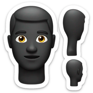 Homme habillé tout en noir visage caché  sticker