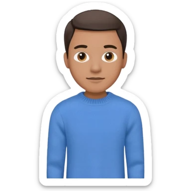 man in blue smart jumper and blue chinos trousers sticker