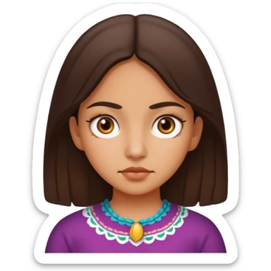 eye roll mexican girl sticker