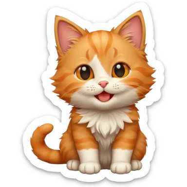Kitten giggle sticker
