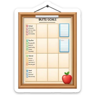 bulletin board reachable goals sticker
