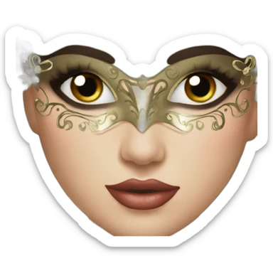 Masquerade beautiful brunette sticker