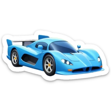 A busy coastal highway with cute fast-moving racing cars with active aero canards surrounded by green fields and distant mountains under a starry night blue sky sticker