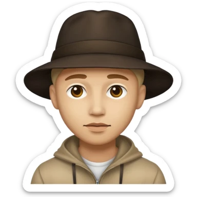 Make a mysterious guy with a hat and he's in the shadow sticker