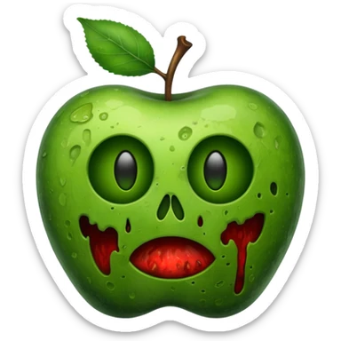 moldy apple sticker