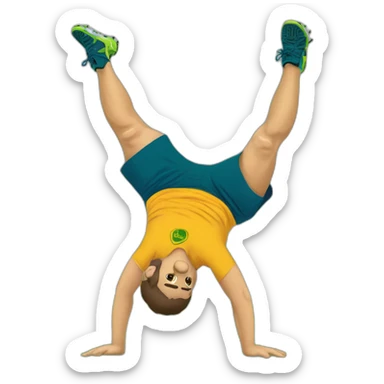 Ange postecoglou doing a handstand sticker