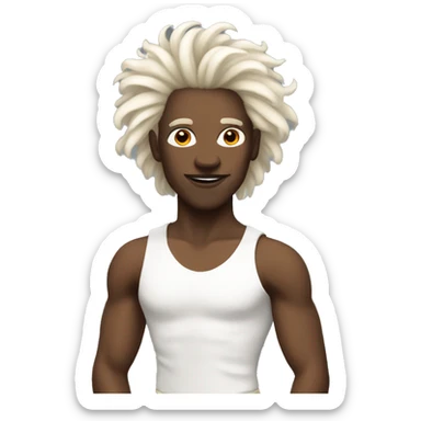 White contemporary dancer with brute hair sticker