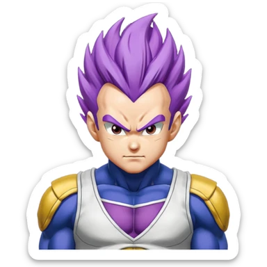 Vegeta ultra ego with purple hair sticker