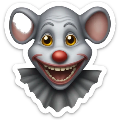 rat clown sticker