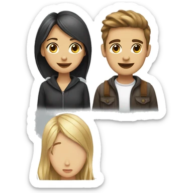 Boy-friend and girlfriend   sticker