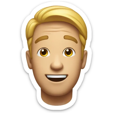 Smiling American Man have a surprised sticker