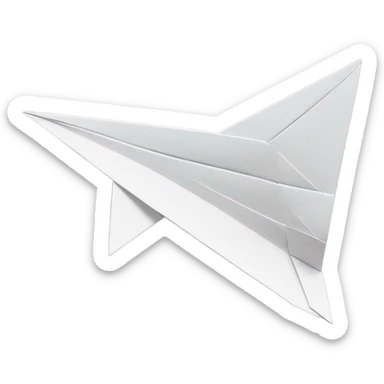 paper plane, simple folding sticker