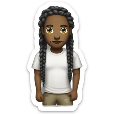 an african american rapper with braids sticker