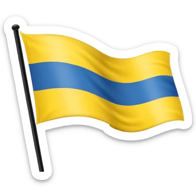 Uma bandeira de país tipo da Ucrânia mais em vez da cor azul vc coloca a cor preta onde fica o azul preto sticker