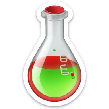 experiment flask red flag sticker