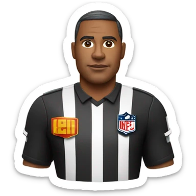 referee wearing a Kansas City chiefs uniform sticker