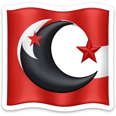Nazi flag and Türk flag mix sticker