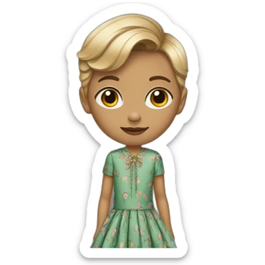 A boy in a Gucci dress sticker