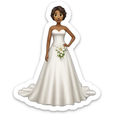 gragon's wife in wedding dress sticker