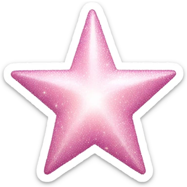 pale pink star sparkle sticker