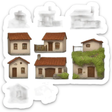 una casa quebrandose animado sticker