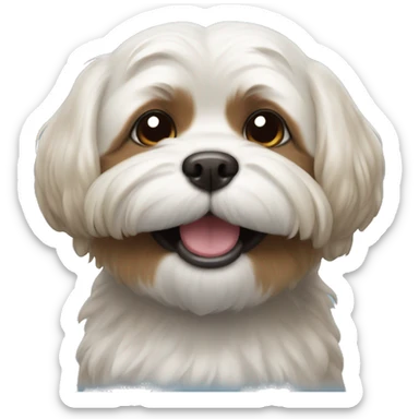 Shitzu dog smiling sticker