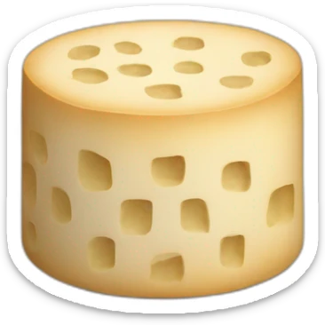 round tofu with a grid pattern on top sticker