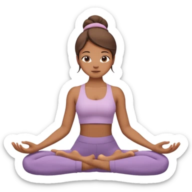 A cozy girl doing yoga sticker