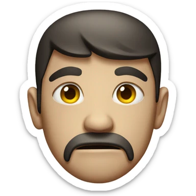 mean mugging face  sticker