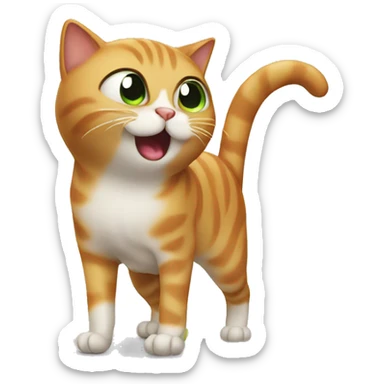 Cat farting sticker