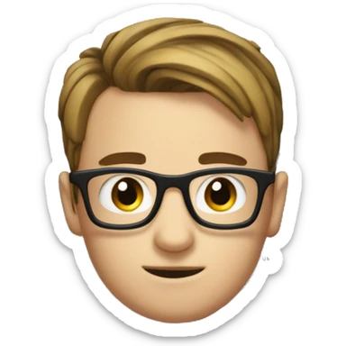 nerd emoji with forehead band writed "Go bia" sticker