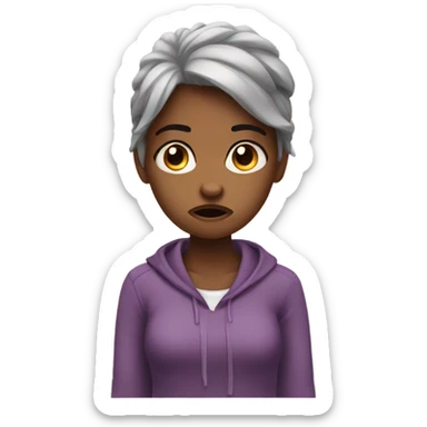 Annoyed girl sticker