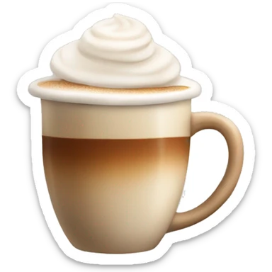 a cup of capuucino sticker