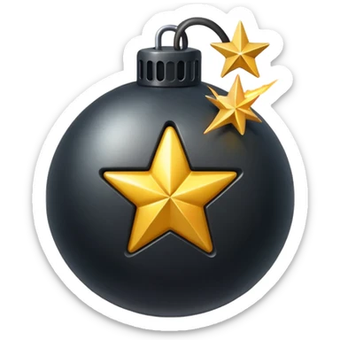 bomb with a star sticker