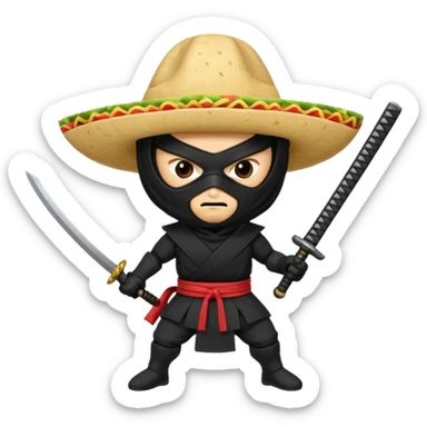 Ninja taco sticker