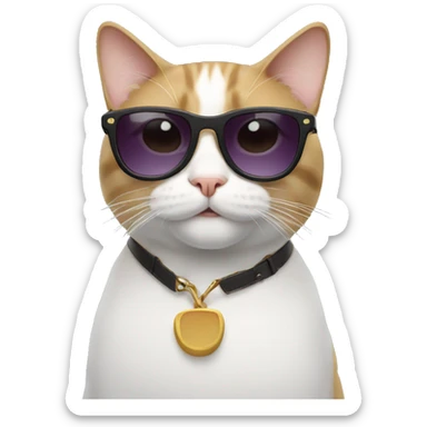 Cat with sunglasses sticker