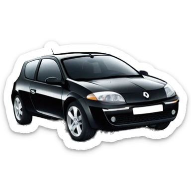 Voiture Renault Megane 2 année 2006 cc noir sticker