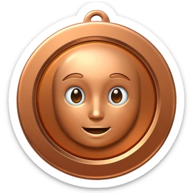 bronze medal. no face sticker