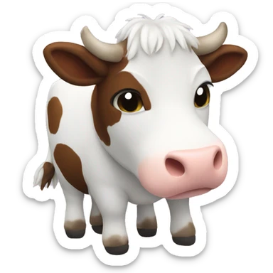 Cow plushie sticker