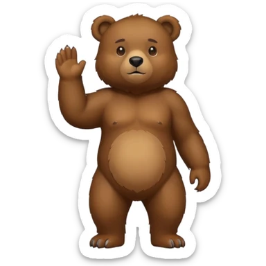 High resolution of a full body BEAR sticker