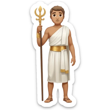 ancient greek man full length no weapons sticker