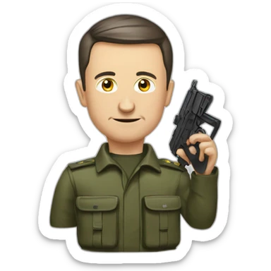 Vladimir Zelensky asks for weapons sticker