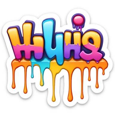 Graffiti the word Huh sticker