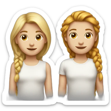 two brothers white and a sister white sticker