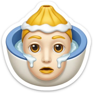 Hazme un baño con cabeza de humano sticker