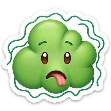 stinky green lines, simple apple style emoji sticker
