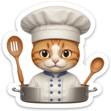 cat who is cooking guru sticker