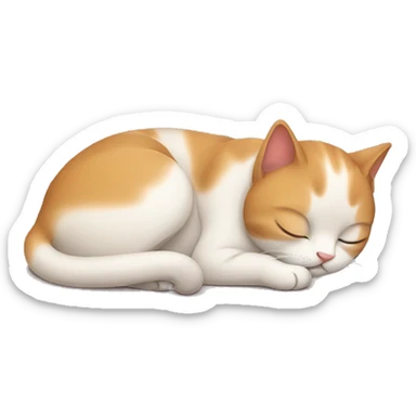 Cute cat sleeping sticker