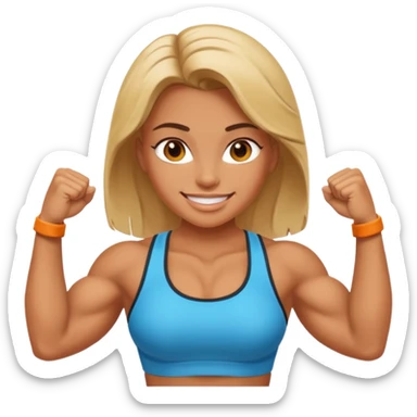 macho girl, different ones sticker