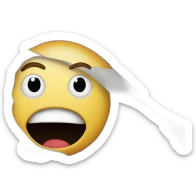 shocked face American flag  sticker